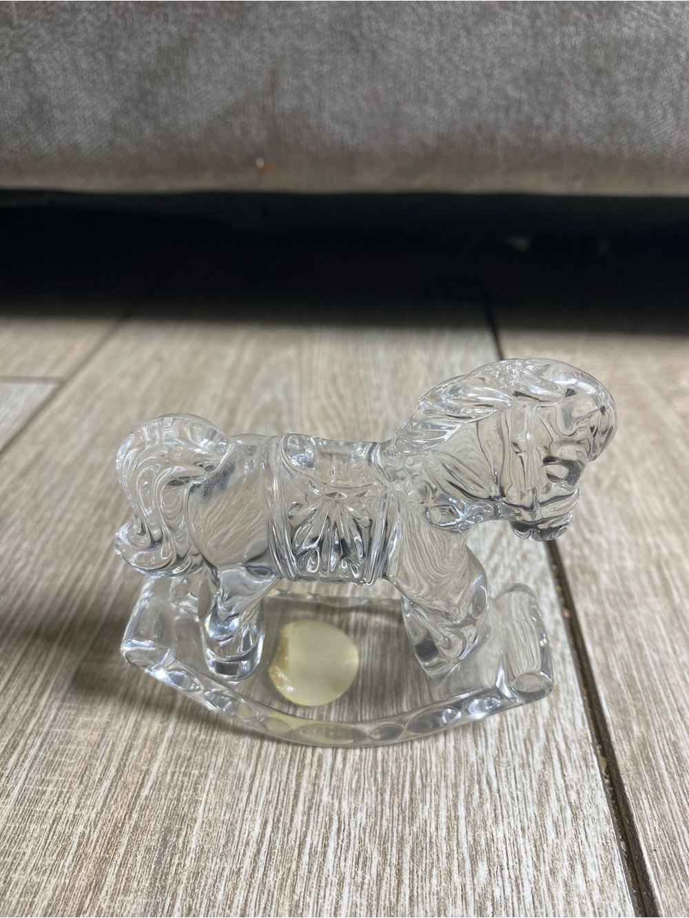 Vintage Princess House 24% Lead Crystal Rocking Horse Figurine Germany